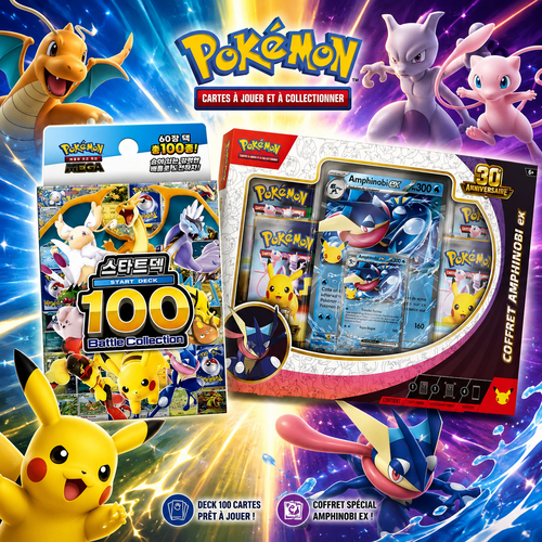 Coffret Pokémon Amphinobi 30 Ans - Deck MC100 Battle collection