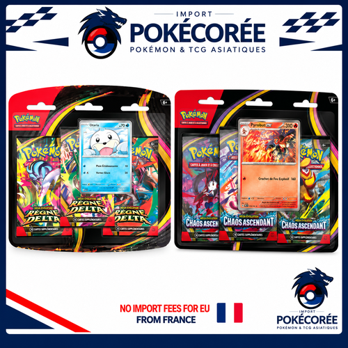 Pokémon Tripack ME6 Règne Delta - ME4 Chaos Ascendant